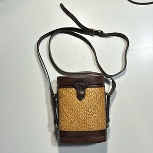 Vintage Elliot Lucca Woven Rattan binocular case purse